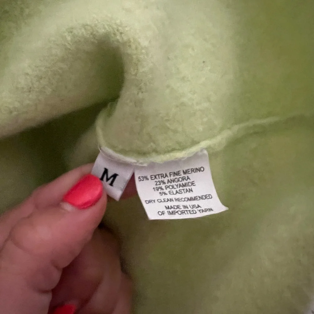 Margaret O'Leary Light Green Turtleneck Sweater